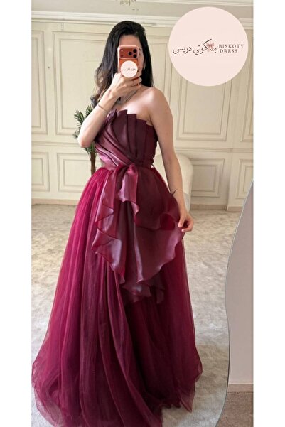 Baskouti dress فستان تسائي سهره كلوش راقي