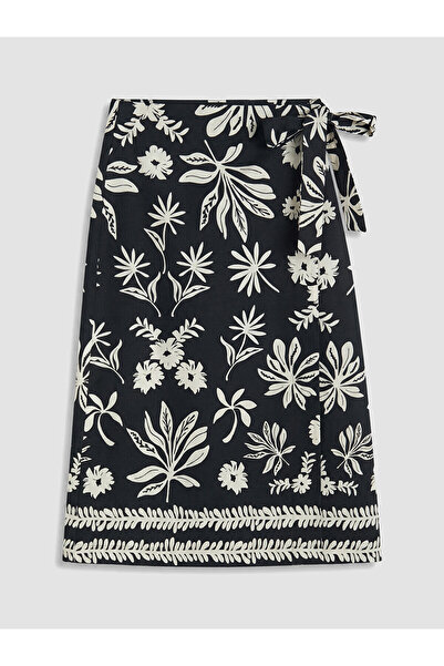 LC Waikiki Nevavm Patterned Skirt with Tie at the Waist