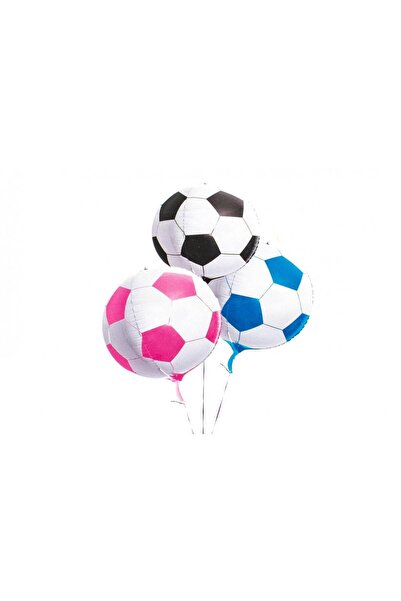 OEM Ball Foil Balloons (Top Bottom Set of 3) White With Pink