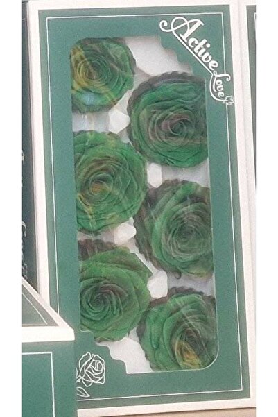 OEM Cryogenic roses, 6 pieces/box, diameter 6 cm Dark Green