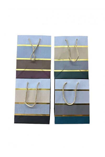 OEM Pungi Cadou cu Dungi Aurii 12/set 18x23Hx10