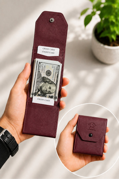 Av A Dos Men's Vegan Leather Elegant Wallet with Cash Compartment and Multipl...
