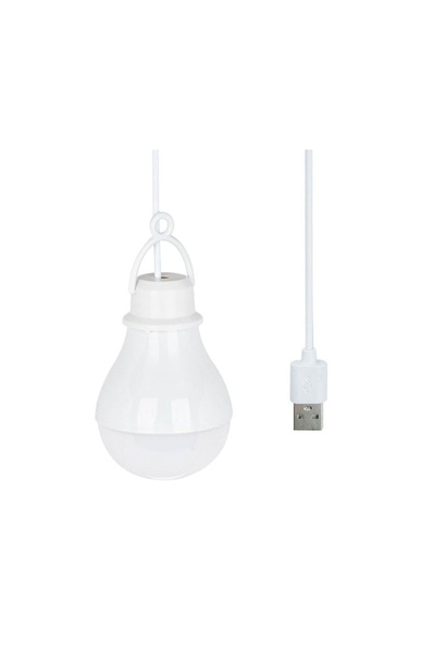 Zet Bec LED 5W cu cablu USB 1.05 m, lumină albă pentru camping, cort, birou s...