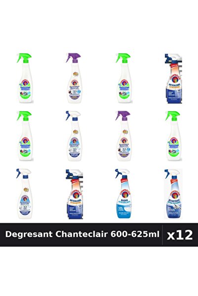 Chanteclair Set 12 Degresant Universal 600-625ml - Lămâie, Lavandă, Bicarbona...