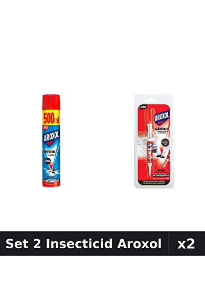 Aroxol Set 2 Produse Anti-Insecte - Pastile/Spirale Anti-Insecte Aroxol, Spra...