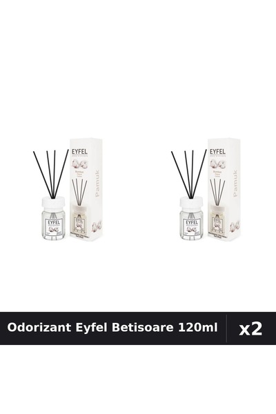 Eyfel Set 2 Odorizant Camera Betisoare Bumbac 120ml - Parfum Intens