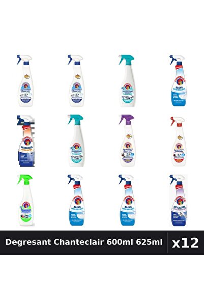 Chanteclair Set 12 Degresant Universal 600ml 625ml - 8 Arome Asortate Curatenie
