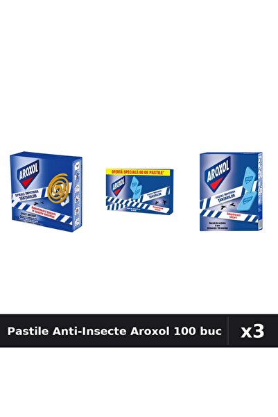 Aroxol Set 3 Pastile Spirale Anti-Insecte - 10, 30, 60 buc - Protectie Gandaci