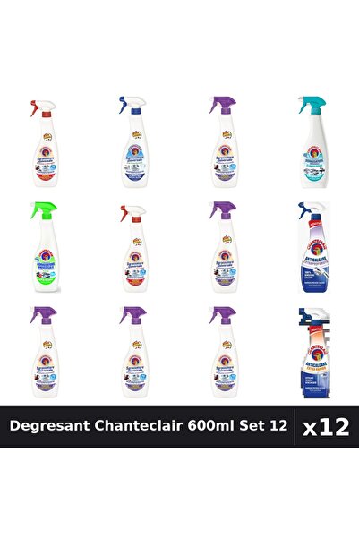 Chanteclair Set 12 Degresant Universal 600ml - 8 Arome, Anticalcar 625ml