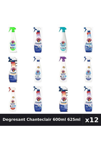 Chanteclair Set 12 Degresant Universal 600ml-625ml - 8 Arome, Anticalcar, Det...