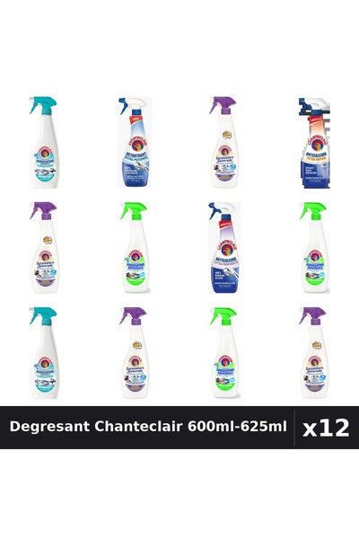 Chanteclair Set 12 Degresant Universal 600ml-625ml - 7 Arome, Anticalcar, Det...