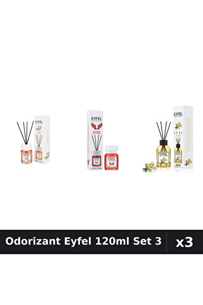 Eyfel Set 3 Odorizant Camera Betisoare 120ml - Acacia, Red Dragon, Mâna Maicii