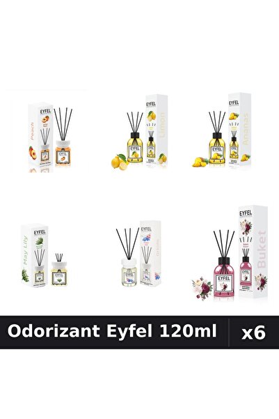 Eyfel Set 6 Odorizante Camera Betisoare - 6 Arome Asortate, 120ml
