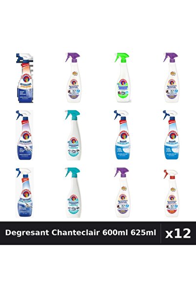 Chanteclair Set 12 Degresant Universal 600ml 625ml - 9 Arome, Anticalcar, Det...