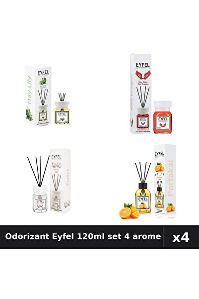 Eyfel Set 4 Odorizant Camera Betisoare 120ml - Lacramioare, Red Dragon, Bumba...