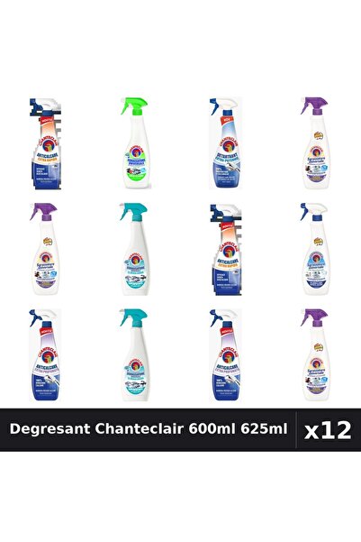 Chanteclair Set 12 Degresant Universal 600ml 625ml - 8 Arome Asortate Curatenie