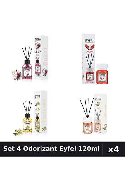 Eyfel Set 4 Odorizante Camera Betisoare, Acacia, Bouquet, Mana Maicii Domnulu...