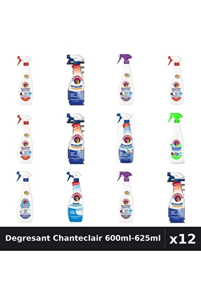 Chanteclair Set 12 Degresant Universal 600-625ml - 7 Arome Asortate Curatenie...