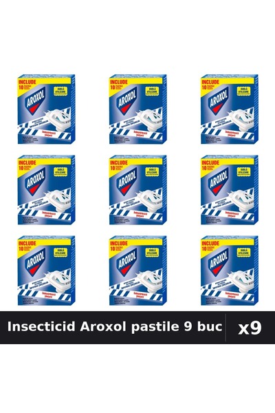 Aroxol Set 9 Pastile Anti-Insecte - Protecție Casa Eficientă Împotriva Gândac...