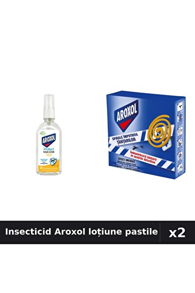 Aroxol Set 2 Insecticid - Loțiune Repelent 85ml + Pastile Anti-Insecte 10buc