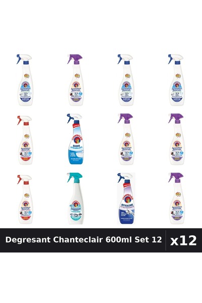 Chanteclair Set 12 Degresant Universal 600-625ml - 7 Arome, Anticalcar, Curat...