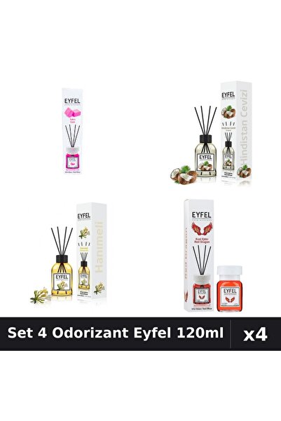 Eyfel Set 4 Odorizante Camera Betisoare, Bubble Gum, Mana Maicii Domnului, Nu...