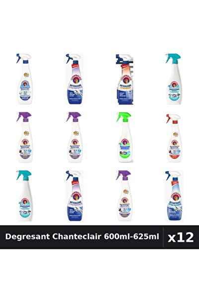 Chanteclair Set 12 Degresant Universal 600ml-625ml - 9 Arome, Anticalcar, Det...