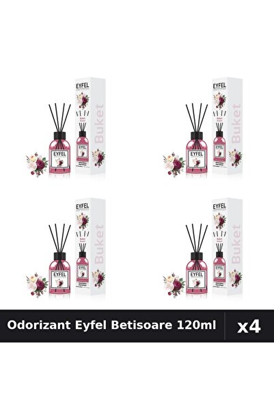 Eyfel Pachet 4 Odorizante Camera Betisoare Bouquet 120ml - Parfum Intens