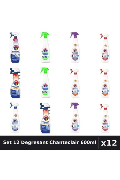 Chanteclair Set 12 Degresant Universal 600ml - Bicarbonat, Extra Parfumat, Ex...