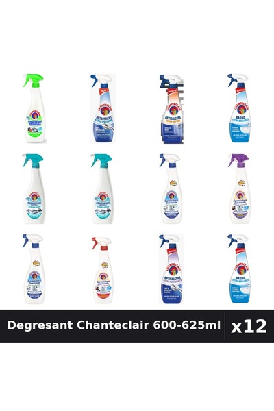 Chanteclair Set 12 Degresant Universal 600-625ml - 9 Arome, Anticalcar, Detar...