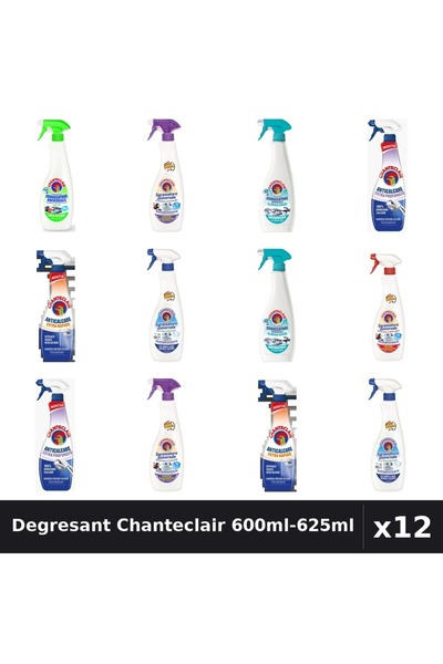 Chanteclair Set 12 Degresant Universal 600ml-625ml - 8 Arome Asortate Curatenie