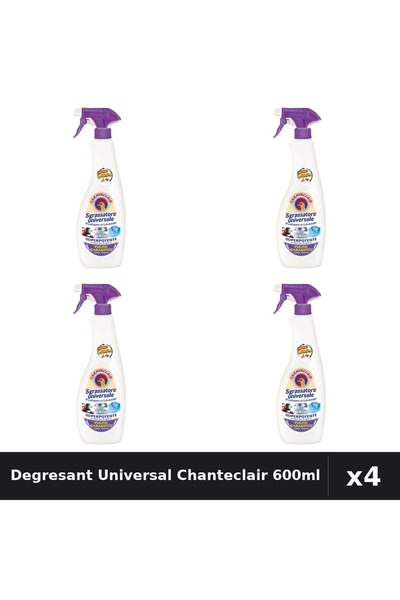 Chanteclair Pachet 4 Degresant Universal 600ml - Lavanda - Curatenie Eficienta