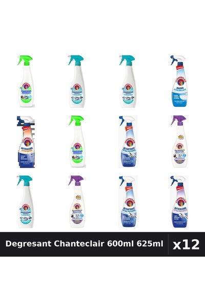 Chanteclair Set 12 Degresant Universal 600-625ml - Lămâie, Lavandă, Anticalcar