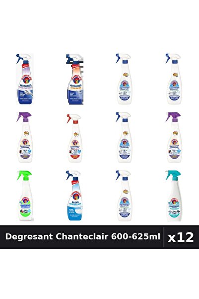 Chanteclair Set 12 Degresant Universal 600-625ml - 9 Arome Asortate Curatenie...