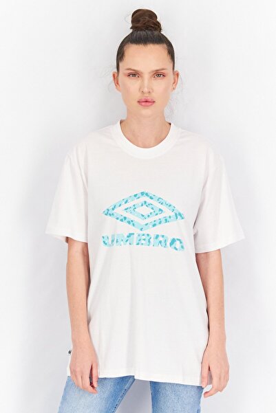 UMBRO Women Sportswear Fit Brand Logo Boyfriend Tee, White