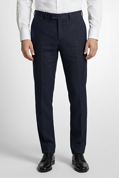 SANDRO Men Regular Fit Solid Dress Pants, Dark Navy