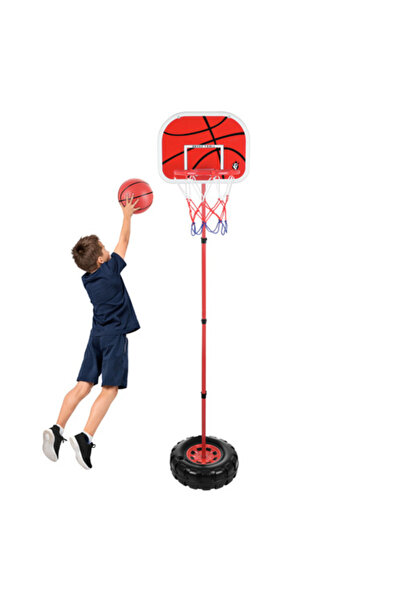 varioshop Coș de baschet pentru copii VarioShop ® reglabil 109-170 cm, cu sup...