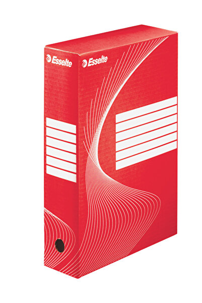 Esselte ARCHIVE BOX 8CM BOXY RED
