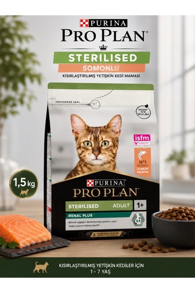 Pro Plan Sterilised Renal Plus Somonlu Kısırlaştırılmış Yetişkin Kedi Maması ...