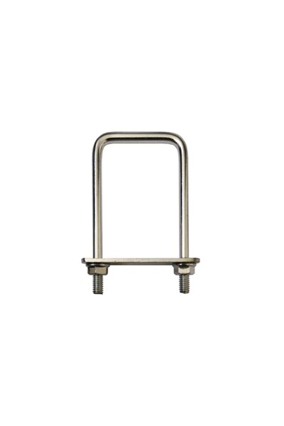 Rocast Set 25 x Brida Otel Rotund 100 x 80 mm Tip U Fixare Panouri Gard Stalp...