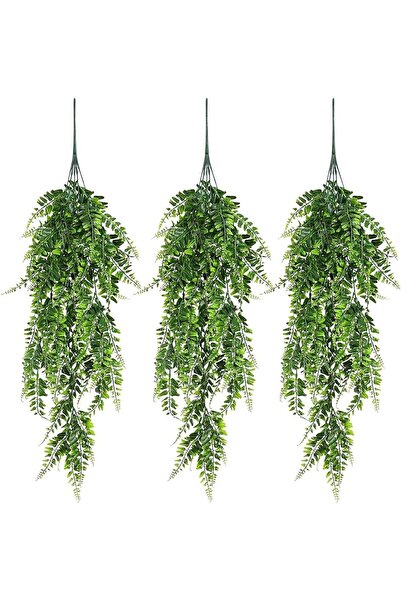 Arabest 3-Piece Artificial Hanging Plants,Realistic Boston Ferns Plastic Faux...