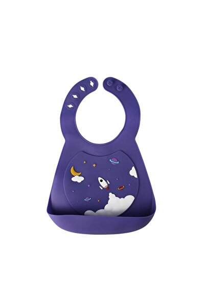 Arabest Silicone Baby Bib, Adjustable Waterproof Bib with Front Pocket, Plane...