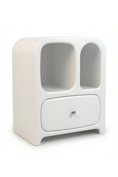 ELEFANTE Premium Modern Arched Nightstand with Storage Drawer – Fully Assembl...