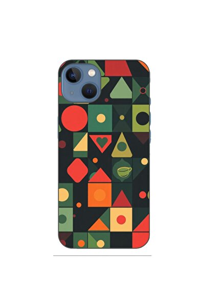 OEM Husa compatibila cu Apple iPhone 13 Silicon Gel Tpu Model Retro Shapes