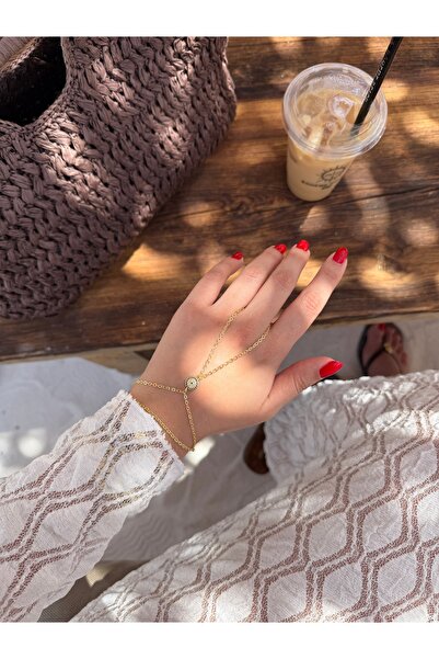 venti design Nazar 14K Altın Kaplama Kadın Şahmeran
