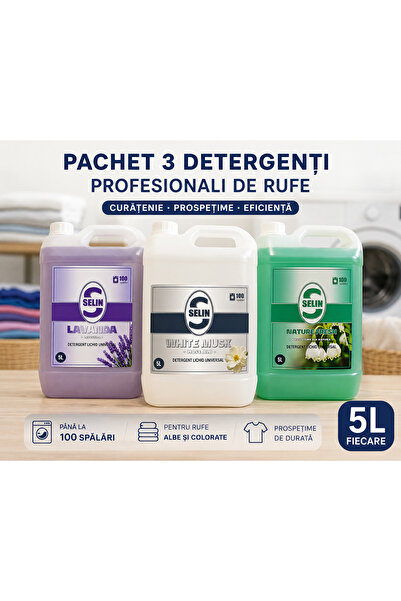 Selin Pachet 3 detergenți PROFESIONALI de haine