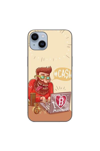 OEM Husa compatibila cu Apple iPhone 14 Plus Silicon Gel Tpu Model BTC Mining