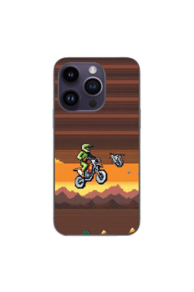 OEM Husa compatibila cu Apple iPhone 14 Pro Silicon Gel Tpu Model Pixel Art M...