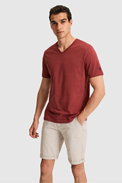 U.S. Polo Assn. Men's Cherry Basic T-Shirt 50326944-Vr223