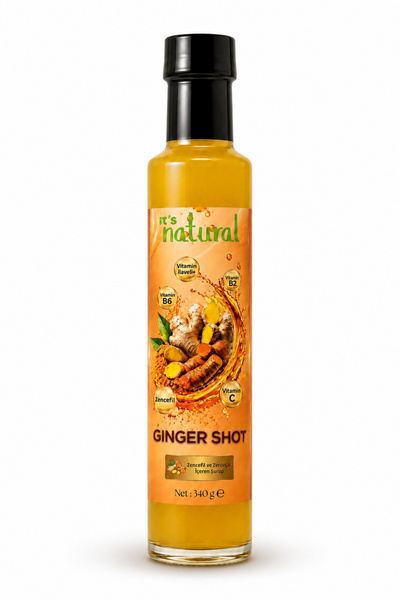 it's Natural Ginger Shot Zencefil & Zerdeçal Şurubu - 340 G